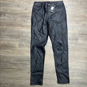 Fashion Nova Black Coated Skinny Jeans